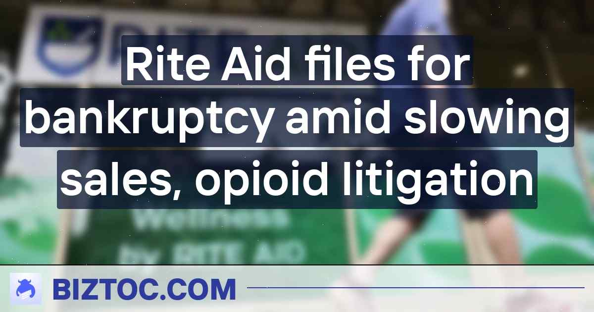 Rite Aid Files for Bankruptcy Amidst Slowing Sales and Legal Woes